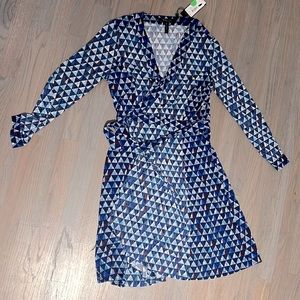 NWT BCBG Blue Wrap Dress
